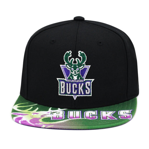 Milwaukee Bucks Black Mitchell & Ness Swingman Pop Snapback Hat