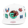 Vancouver Grizzlies Mitchell & Ness Hand Drawn Snapback Hat White