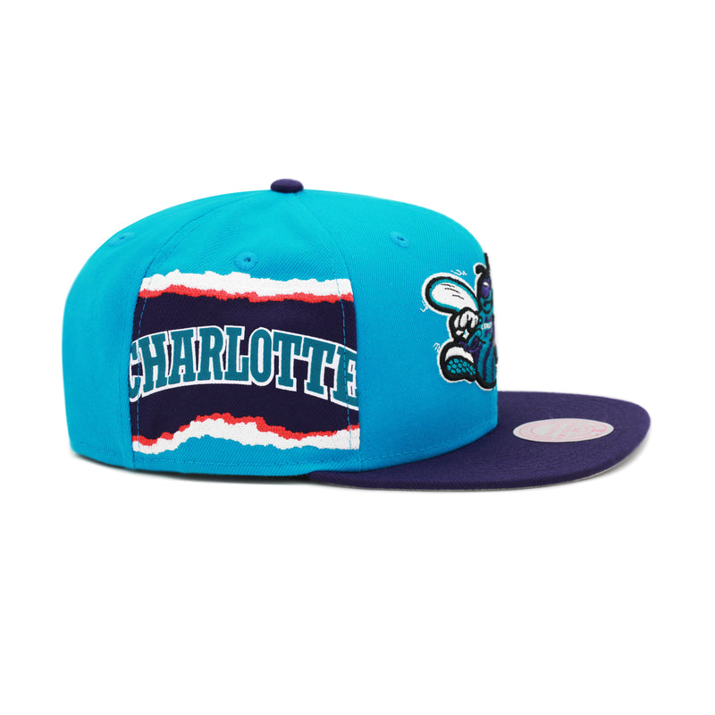 Charlotte Hornets Mitchell & Ness Jumbotron Snapback Hat Teal/Purple