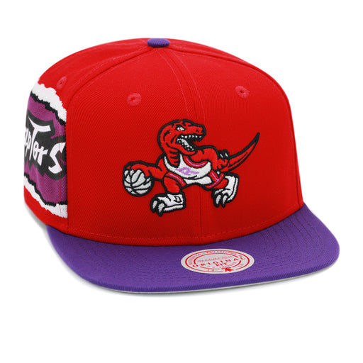 Toronto Raptors Mitchell & Ness Jumbotron Snapback Hat Red/Purple