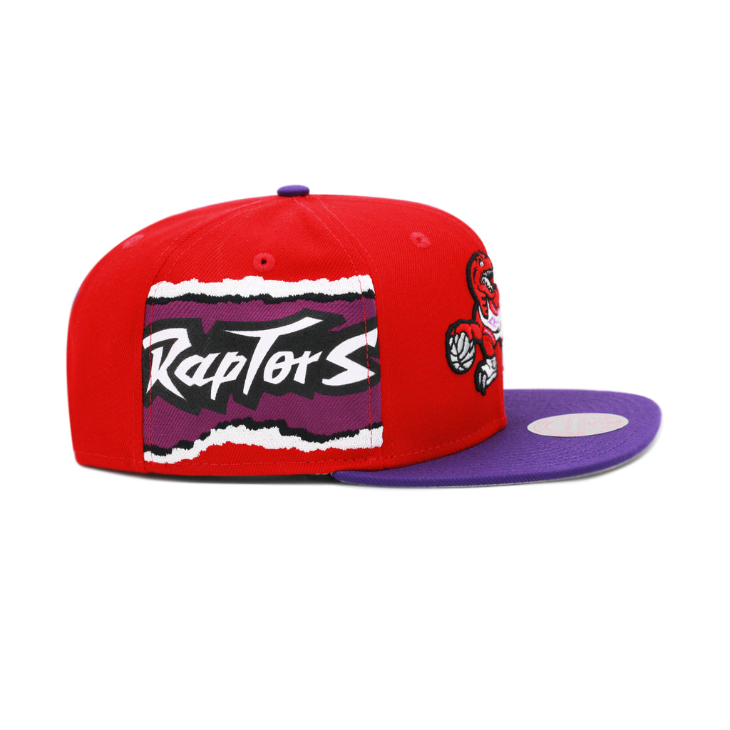 Toronto Raptors Mitchell & Ness Jumbotron Snapback Hat Red/Purple