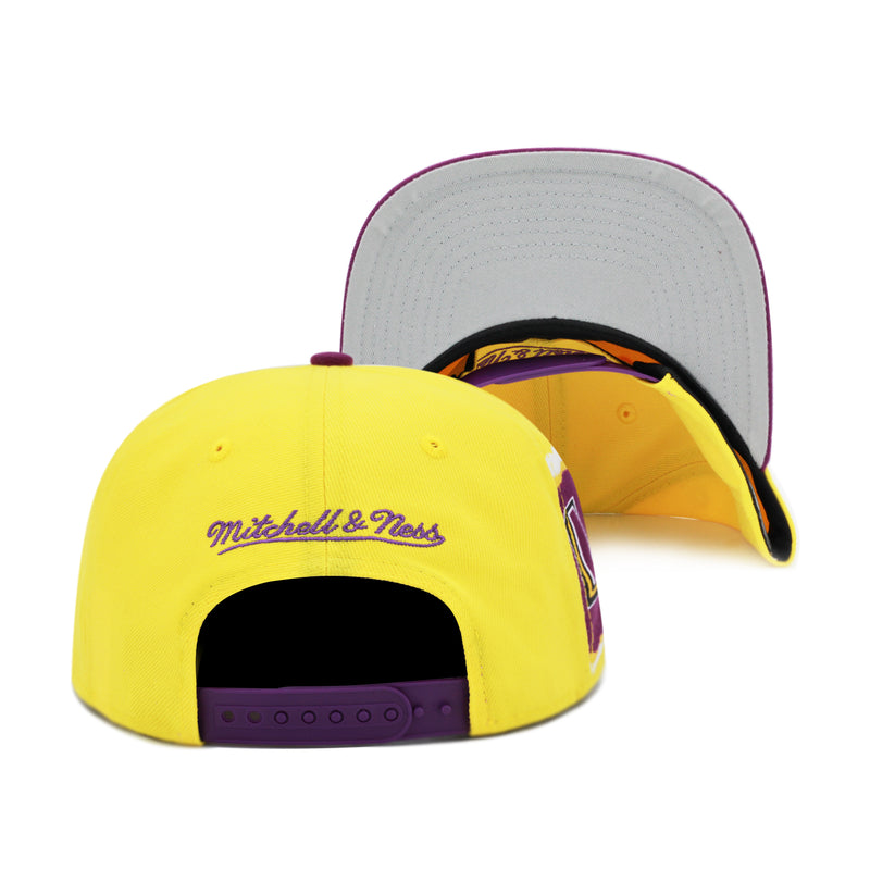 LSU Tigers Mitchell & Ness Jumbotron Snapback Hat Yellow/Purple