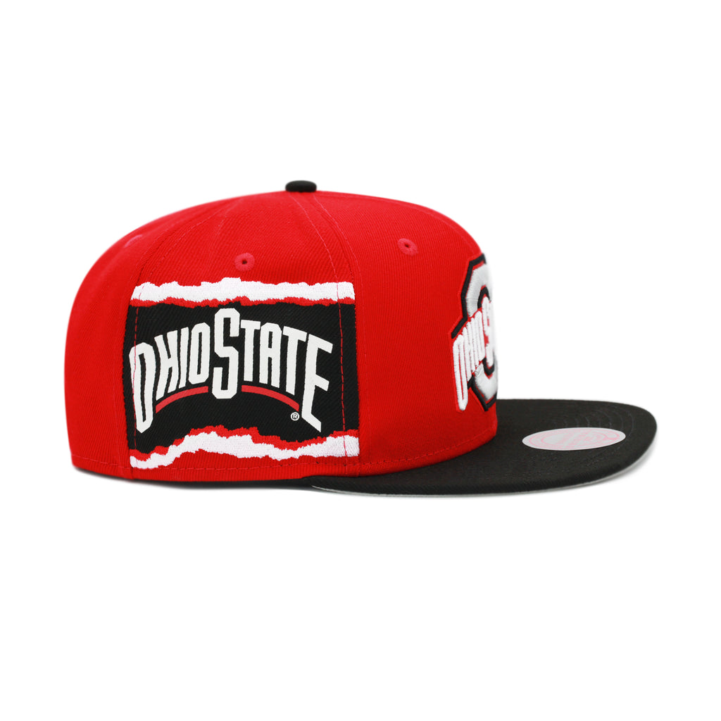 Ohio State Buckeyes Mitchell & Ness Jumbotron Snapback Hat Red/Black