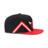 Chicago Bulls Mitchell & Ness Snapback Hat "Stripe Peaks" Black/Red