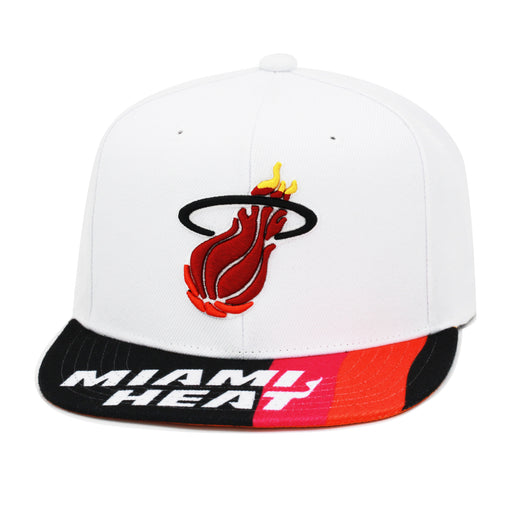 Miami Heat White Mitchell & Ness Swingman Pop Snapback Hat