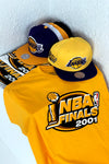 Los Angeles Lakers Mitchell & Ness 2001 NBA Finals T-Shirt Yellow Gold