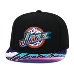 Utah Jazz Black Mitchell & Ness Swingman Pop Snapback Hat