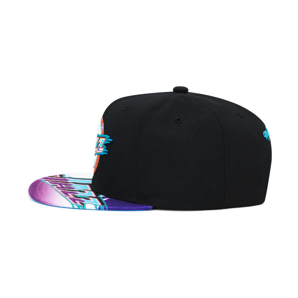 Utah Jazz Black Mitchell & Ness Swingman Pop Snapback Hat