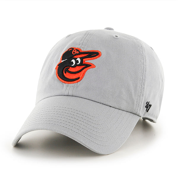 Baltimore Orioles 47 Brand Clean Up Dad Hat Light Gray