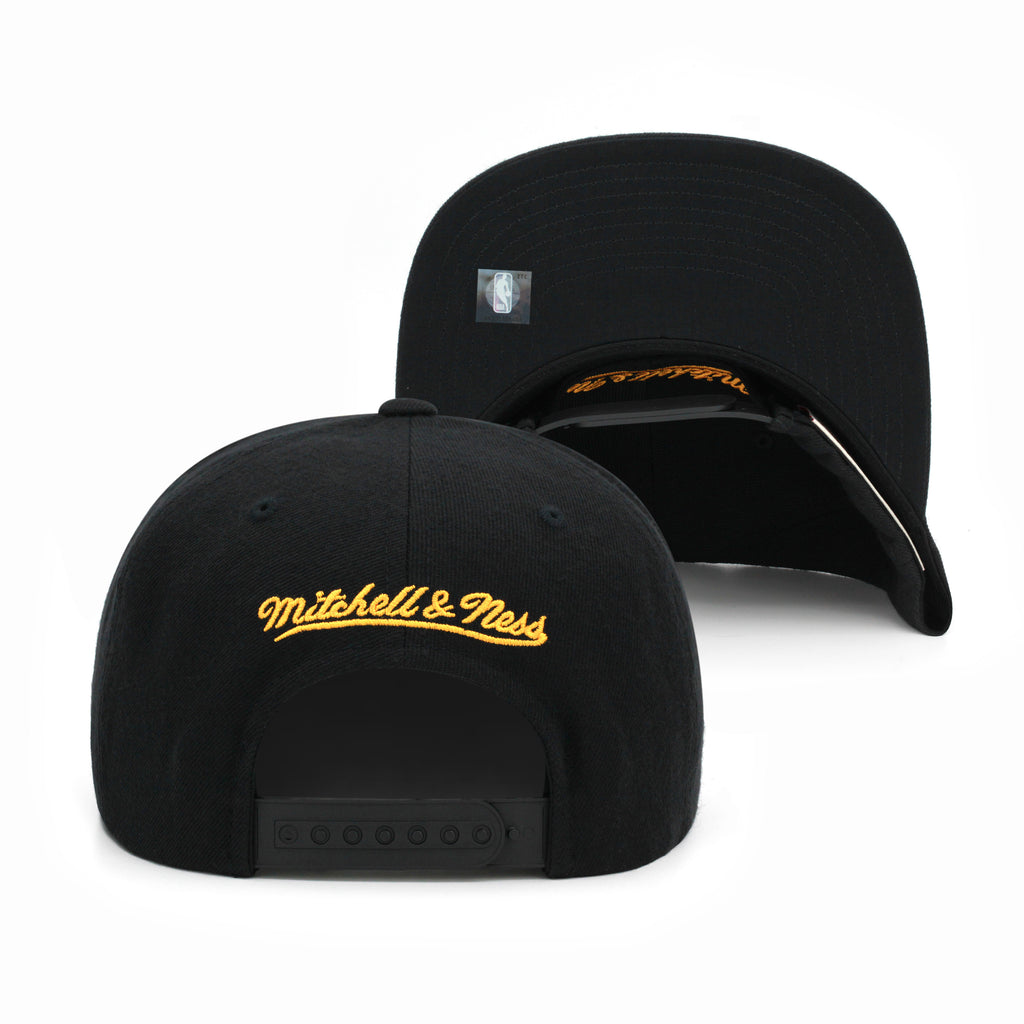 Mitchell & Ness Los Angeles Lakers Snapback Hat - Black/Yellow/Purple/Drip Stripe - La Lakers Cap for Men