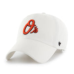 Baltimore Orioles 47 Brand Clean Up Dad Hat White