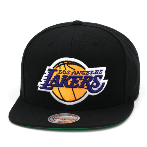 Los Angeles Lakers Mitchell & Ness Snapback Hat Black/Green Bottom