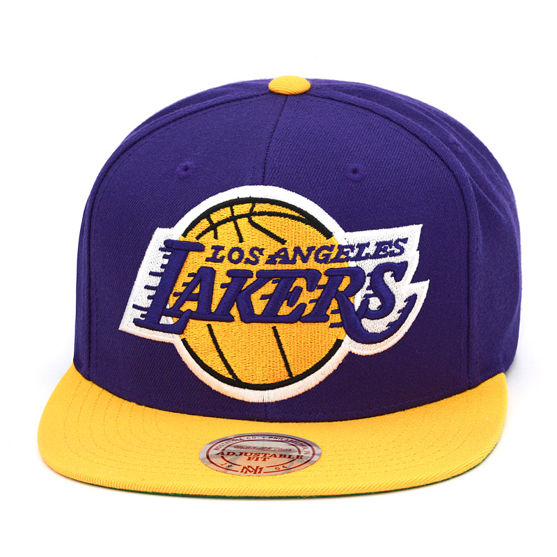 Los Angeles Lakers Mitchell & Ness Snapback Hat Two-tone Purple/Yellow