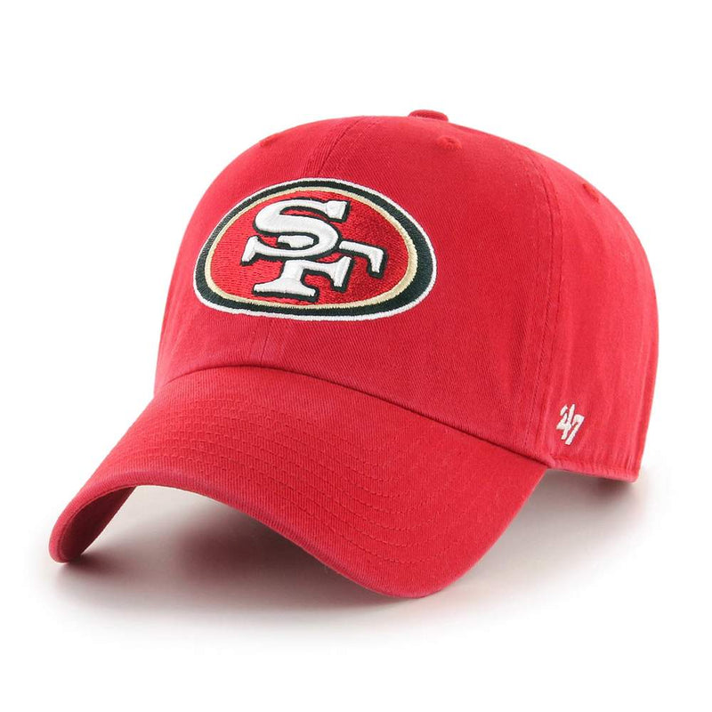 San Francisco 49ers 47 Brand Clean Up Dad Hat Red