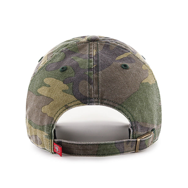 San Francisco 49ers 47 Brand Clean Up Dad Hat Washed Camo