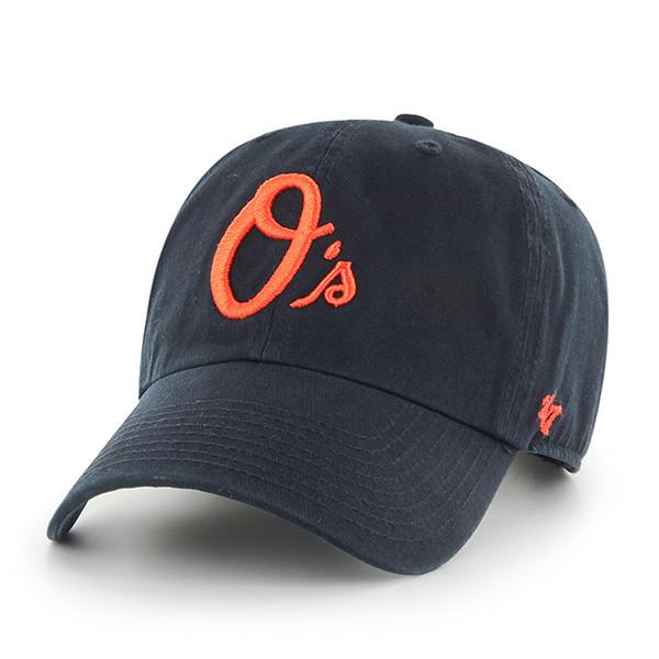 Baltimore Orioles 47 Brand Clean Up Dad Hat Black/Orange