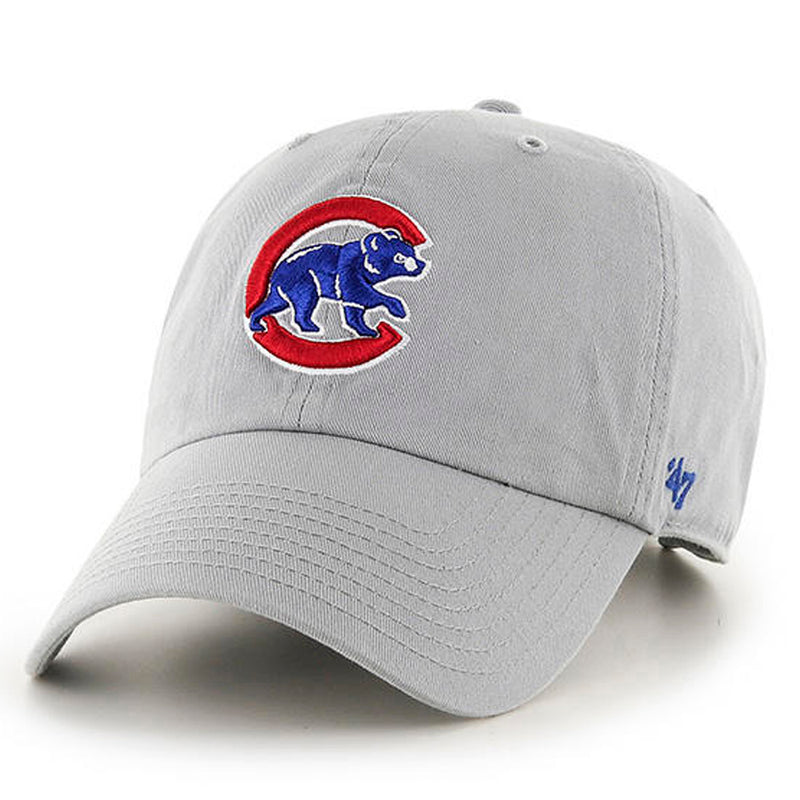 Chicago Cubs Grey 47 Brand Clean Up Dad Hat