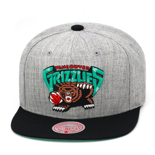 Vancouver Grizzlies Mitchell & Ness Snapback Hat Heather Grey/Black