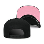 New York Knicks Mitchell & Ness Snapback Hat Black/Pink Bottom