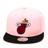 Miami Heat Mitchell & Ness Snapback Hat Pastel Pink/Black