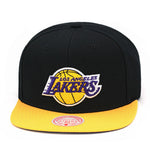 Los Angeles Lakers Mitchell & Ness Snapback Hat Black/Yellow