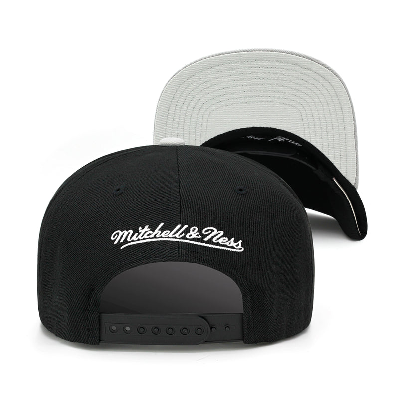 Brooklyn Nets Mitchell & Ness Snapback Hat Black/Grey