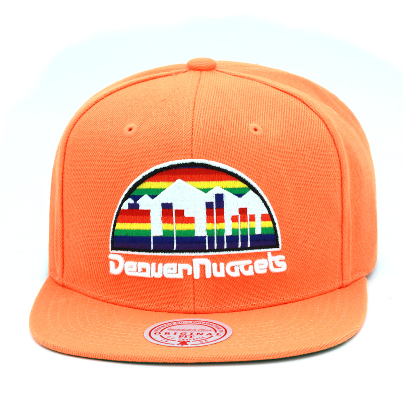 Denver Nuggets Mitchell & Ness NBA Core Basic Snapback Hat Orange