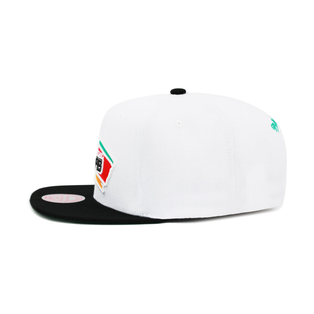 San Antonio Spurs Mitchell & Ness Core Basics Snapback Hat White/Black
