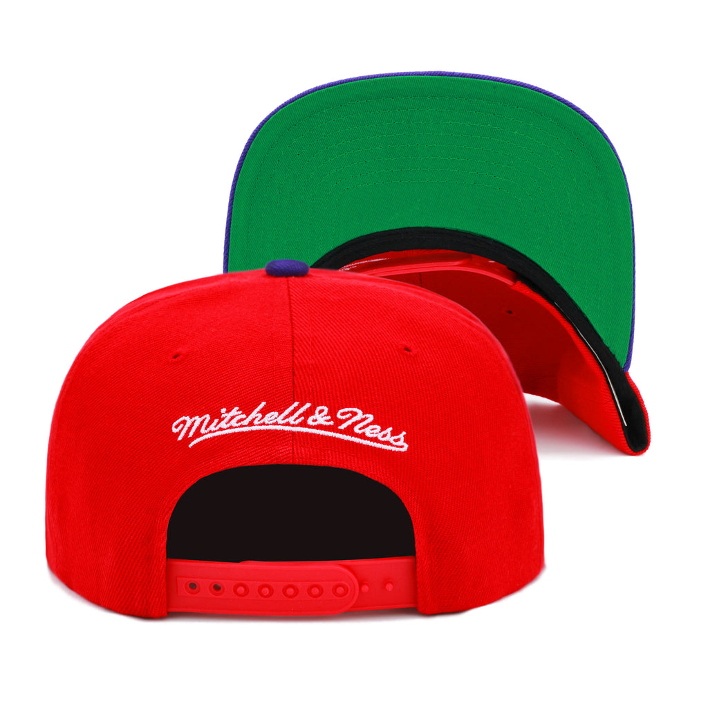 Toronto Raptors Mitchell & Ness Core Basics Snapback Hat Red/Purple