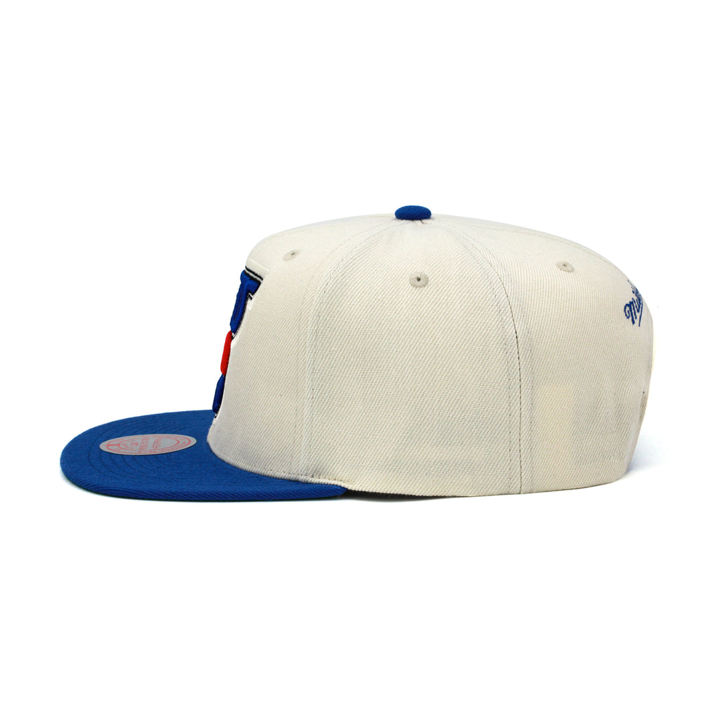 New Jersey Nets Mitchell & Ness Snapback Hat Natural/Royal