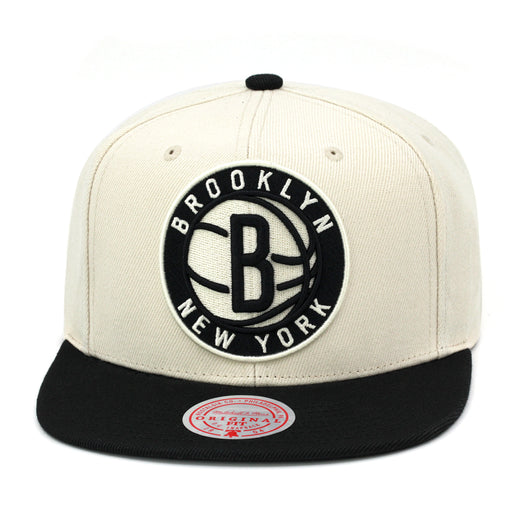 Brooklyn Nets Mitchell & Ness Snapback Hat Natural/XL Logo
