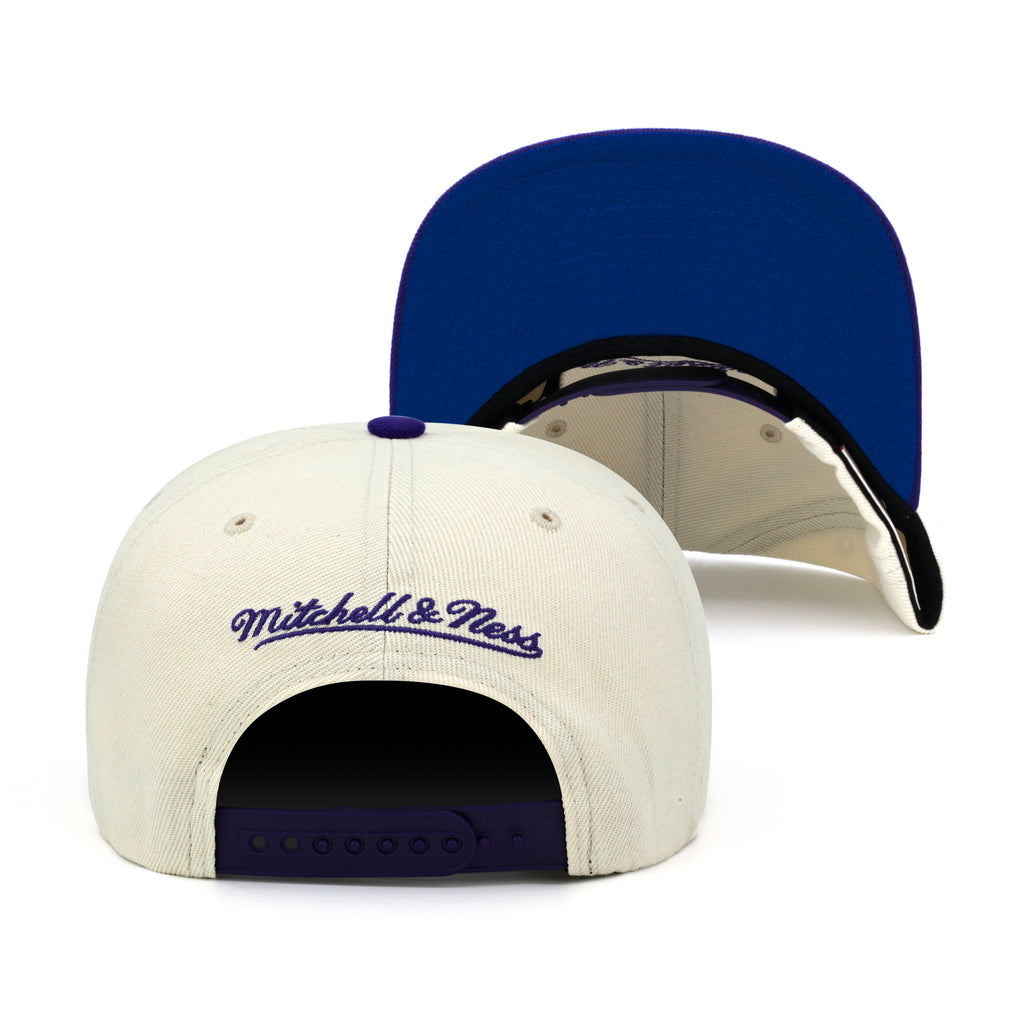 New York Knicks Mitchell & Ness Snapback Hat Natural/Royal/XL Logo