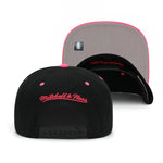 Los Angeles Lakers Mitchell & Ness Snapback Hat Black/Pink/Turquoise