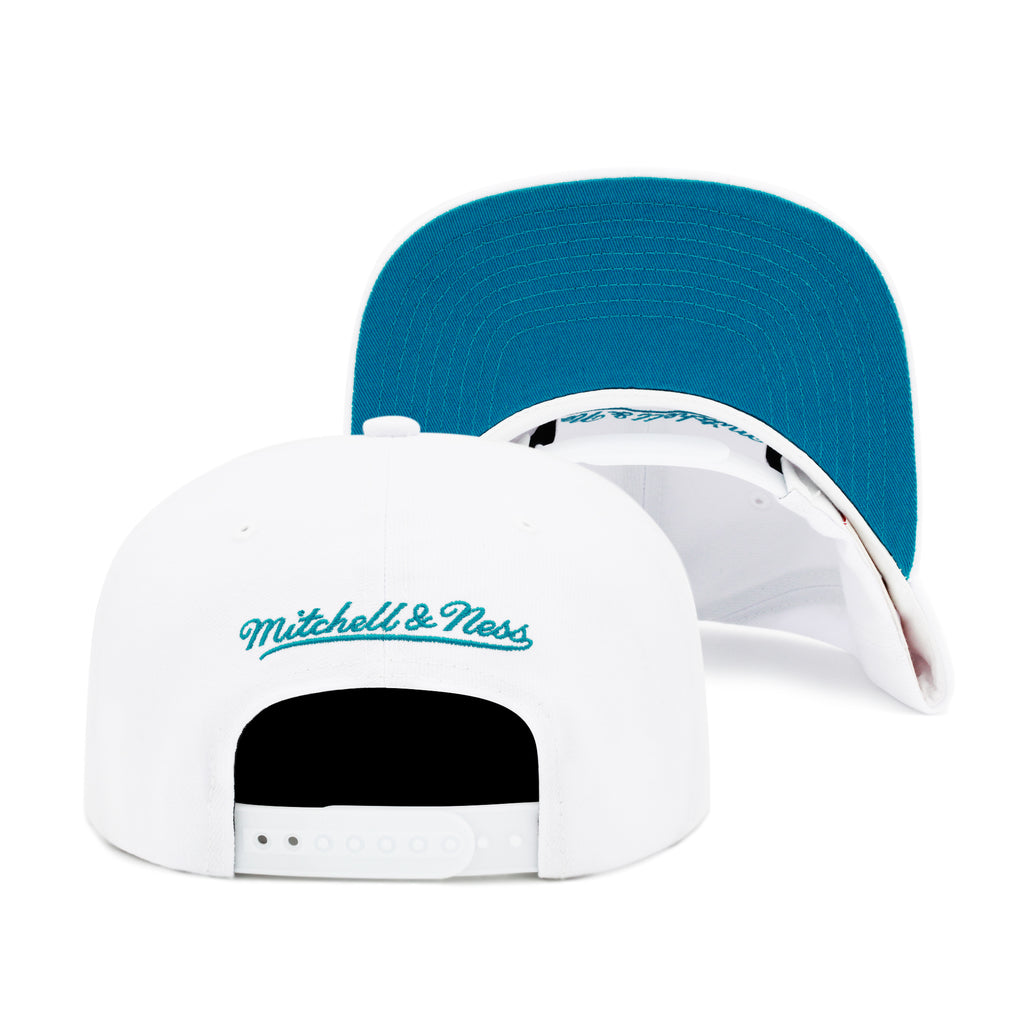 Charlotte Hornets Mitchell & Ness White Out TC Pop Snapback Hat White