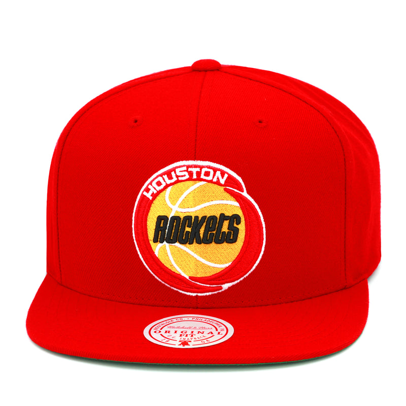 Houston Rockets Mitchell & Ness Snapback Hat - Red