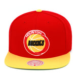 Houston Rockets Mitchell & Ness Snapback Hat - Red/Yellow