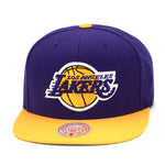 Los Angeles Lakers Mitchell & Ness Snapback Hat Purple/Yellow
