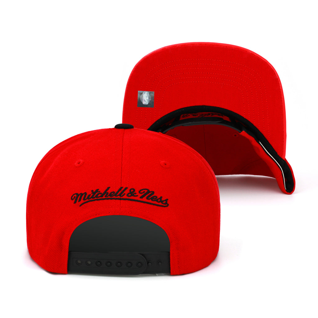 Chicago Bulls Mitchell & Ness Snapback Hat For Jordan 1 Retro Metallic Red