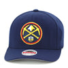 Denver Nuggets Navy Mitchell & Ness Curved Brim Snapback Hat