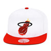 Miami Heat Mitchell & Ness Snapback Hat White/Red