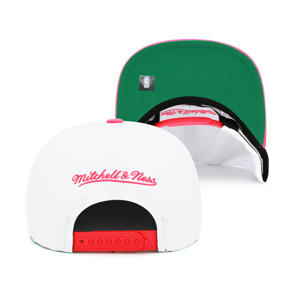 San Antonio Spurs Mitchell & Ness Snapback Hat White/Pink