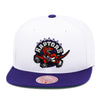 Toronto Raptors Mitchell & Ness Snapback Hat White/Purple