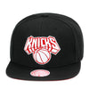 New York Knicks Mitchell & Ness Snapback Hat for Jordan 11 Retro Playoffs Bred
