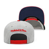 Houston Rockets Grey Red Hardwood Classics Mitchell & Ness Snapback Hat