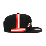 Miami Heat Mitchell & Ness Snapback Hat "Short Hook" Black/Brick Red