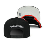 Miami Heat Mitchell & Ness Snapback Hat "Short Hook" Black/Brick Red