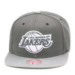 Los Angeles Lakers Mitchell & Ness Snapback Hat Jordan 11 Retro Cool Grey