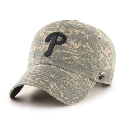 Philadelphia Phillies 47 Brand Phalanx Clean Up Dad Hat Digital Camo Green