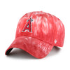 Los Angeles Angels 47 Brand Clean Up Dad Hat Red Tie-Dye