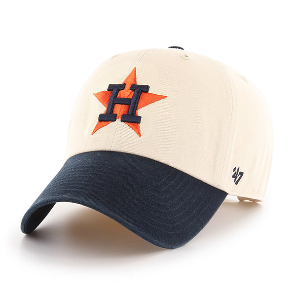 Houston Astros Cooperstown 47 Brand Clean Up Dad Hat Natural/Navy